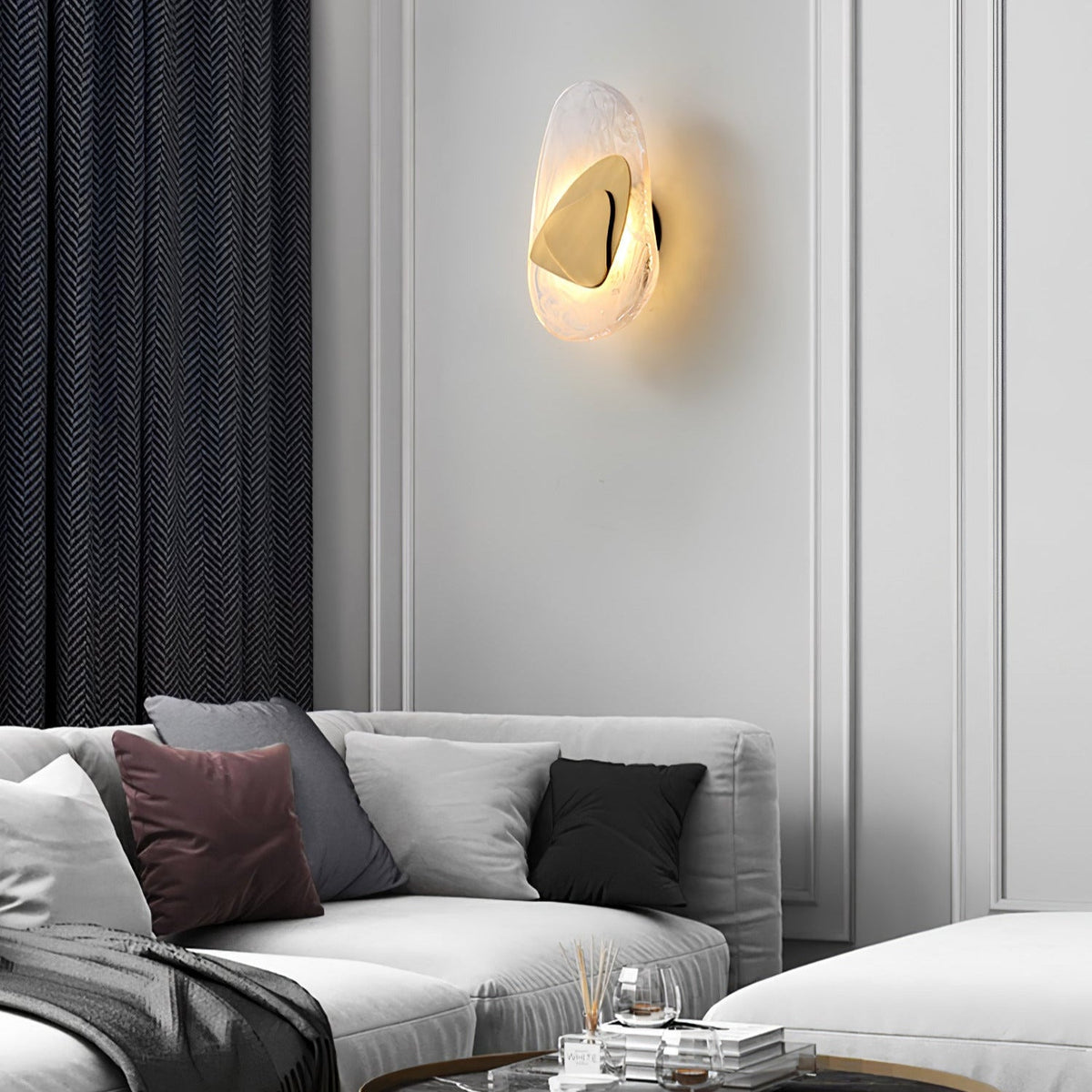 Wall Glass Swirl Black Matte