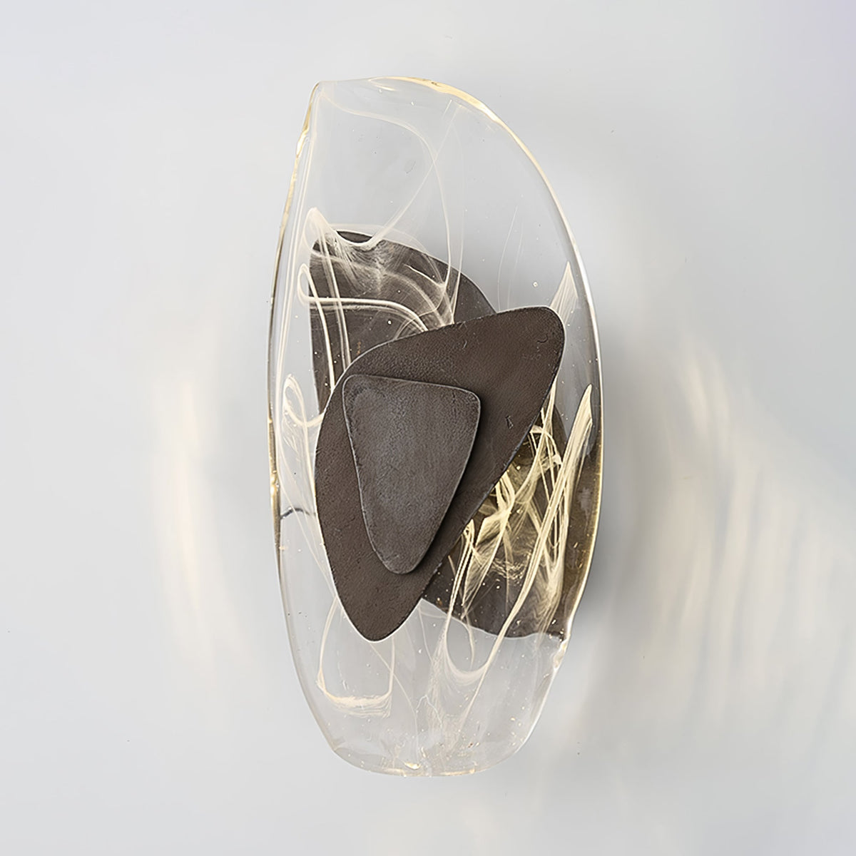 Wall Glass Swirl Black Matte