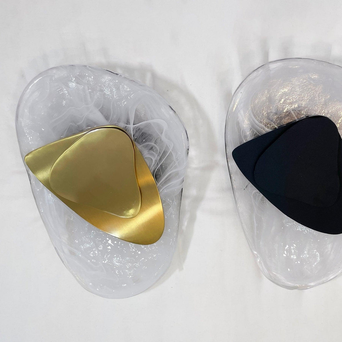 Wall Glass Swirl Black Matte