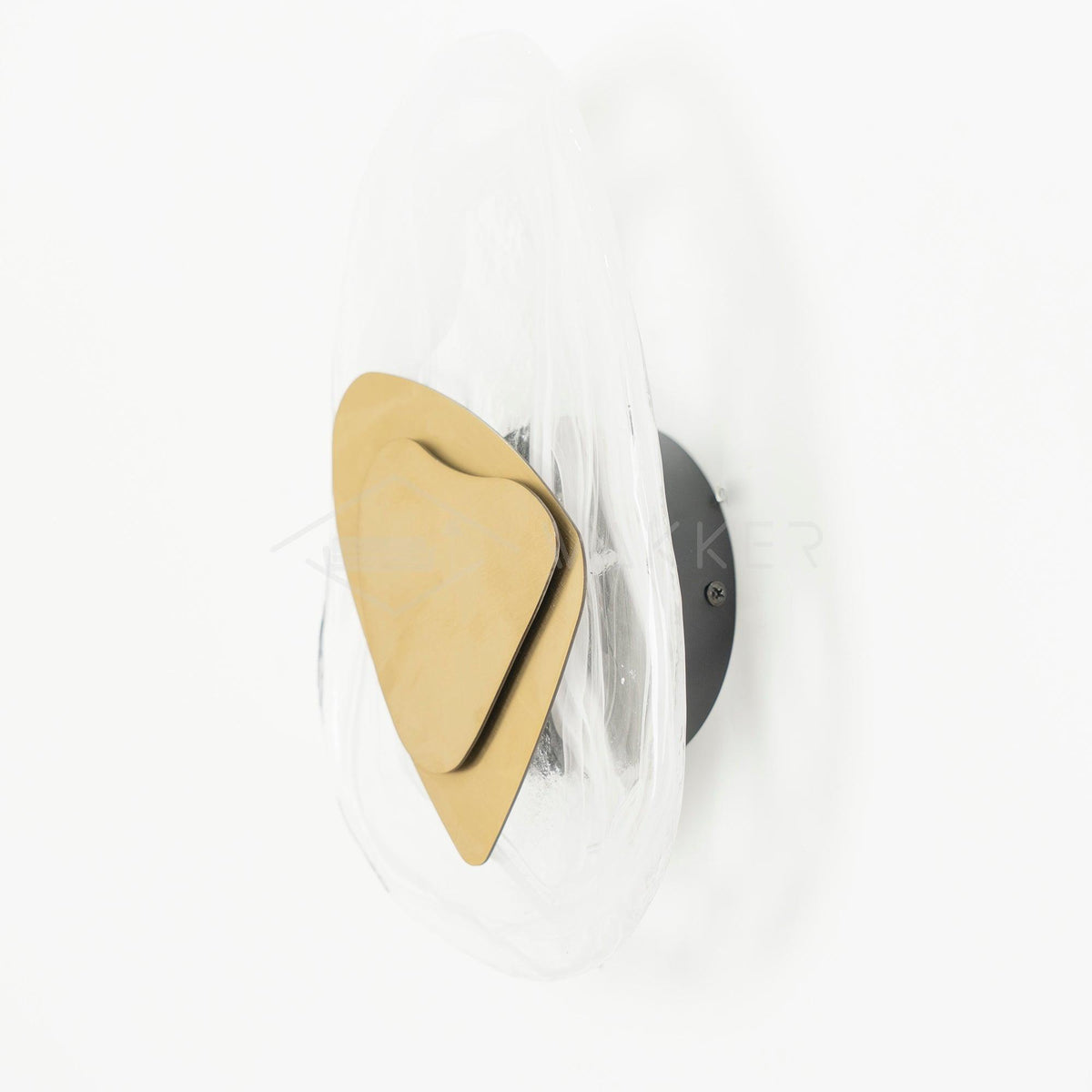 Wall Glass Swirl Black Matte