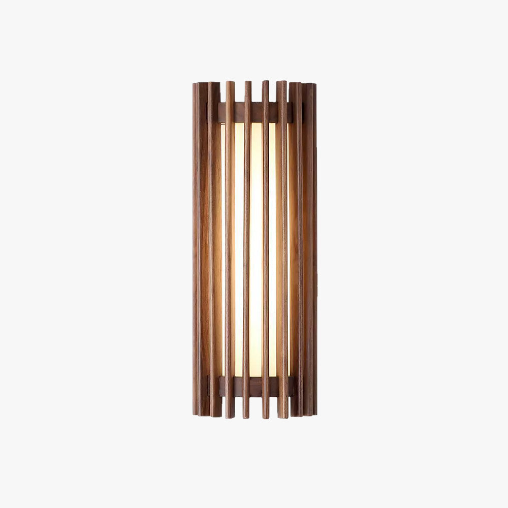 Warm Glow Indoor Walnut Wood Wall Light
