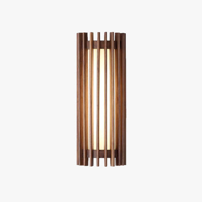 Warm Glow Indoor Walnut Wood Wall Light