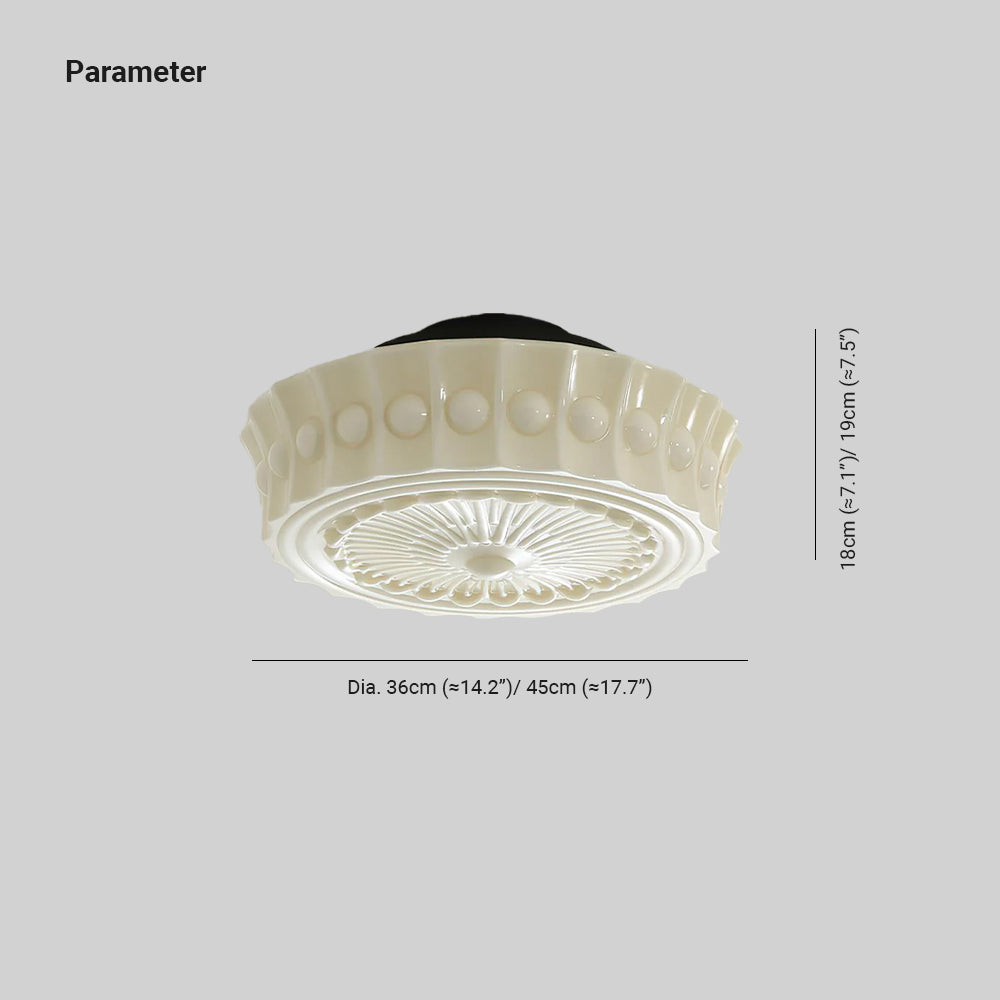Modern Farmhouse Glass Ceiling Light With Horizon Touch