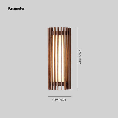 Warm Glow Indoor Walnut Wood Wall Light
