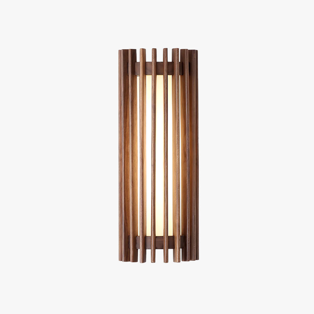 Warm Glow Indoor Walnut Wood Wall Light