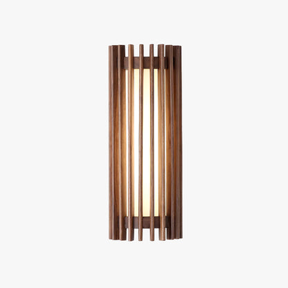 Warm Glow Indoor Walnut Wood Wall Light