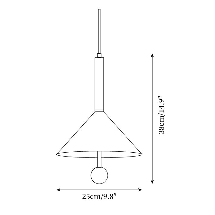 Integrated LED Cone Pendant Light