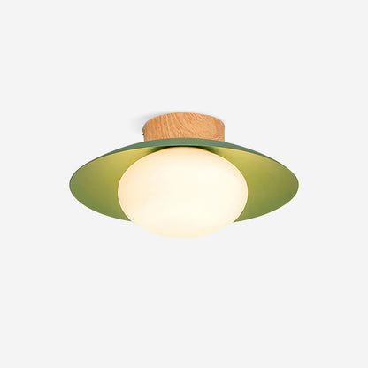 Integrated LED Ceiling Light Flush Mount Emerald Green