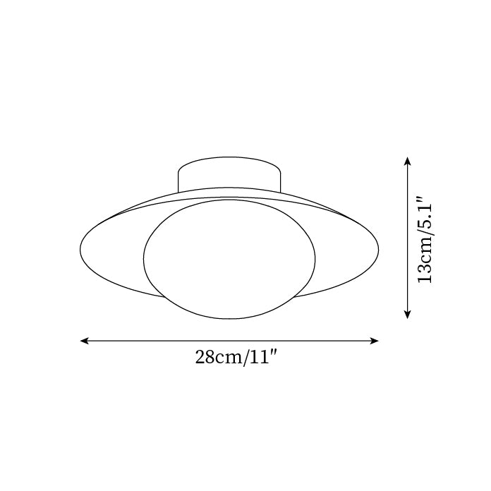 Integrated LED Ceiling Light Flush Mount Emerald Green