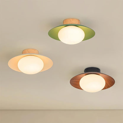 Integrated LED Ceiling Light Flush Mount Emerald Green