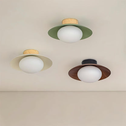 Integrated LED Ceiling Light Flush Mount Emerald Green