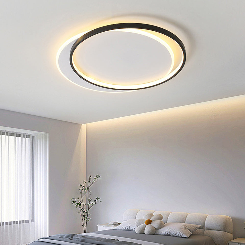 Square Or Round Black And White Premium Flush Mount Ceiling Light
