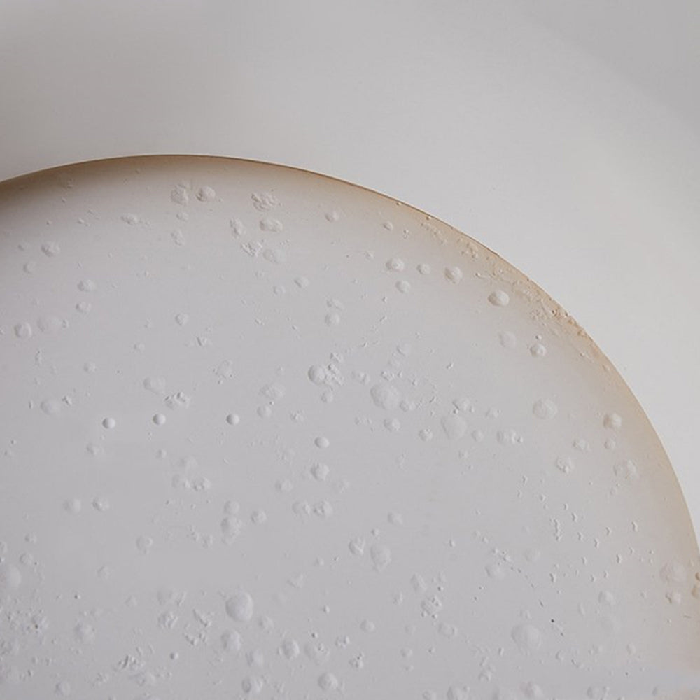White Metal And Gypsum Moonlit Wall Light