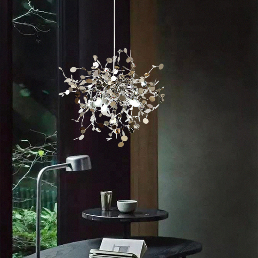 Dimmable Artsy Pendant Light With Stainless Steel Settings