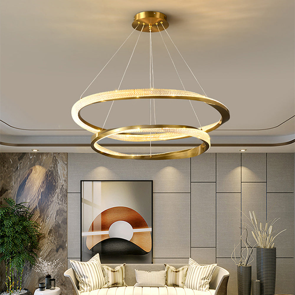 Gold Pendant Minimalist Light Spiral