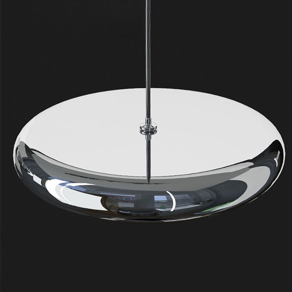 Metal Pendant Light With Acrylic Shade Circular Minimalist