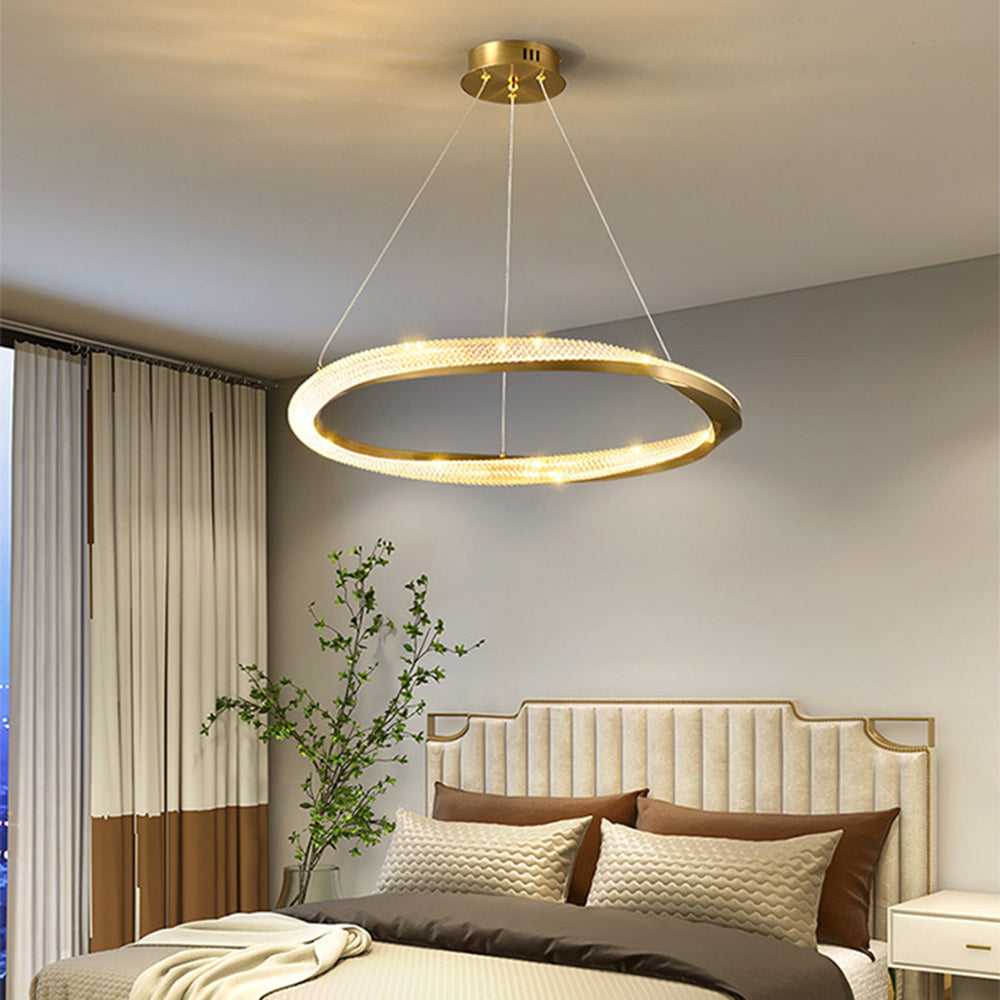 Gold Pendant Minimalist Light Spiral
