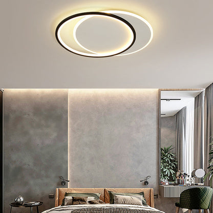 Square Or Round Black And White Premium Flush Mount Ceiling Light