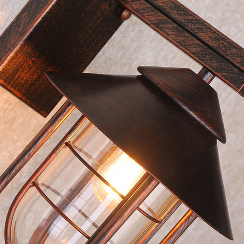 Black Metal Vintage Outdoor Wall Lantern