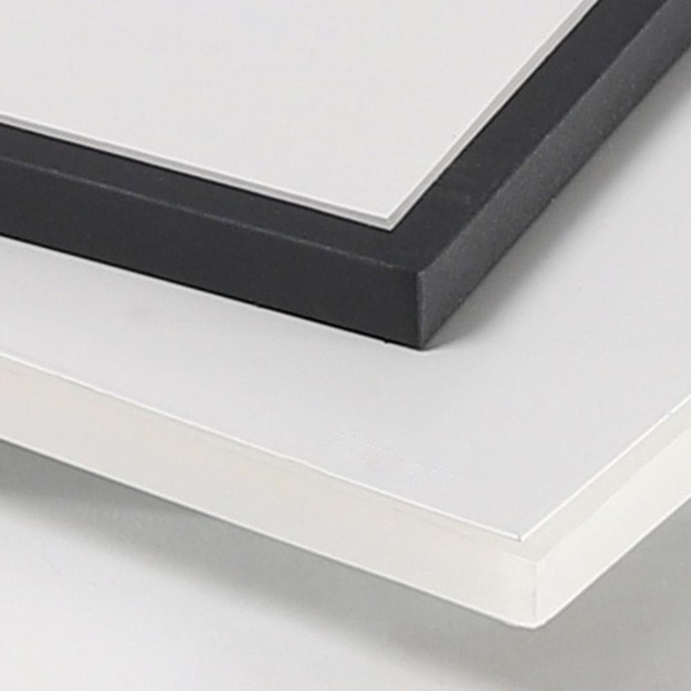 Square Or Round Black And White Premium Flush Mount Ceiling Light