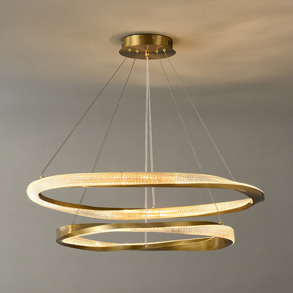 Gold Pendant Minimalist Light Spiral