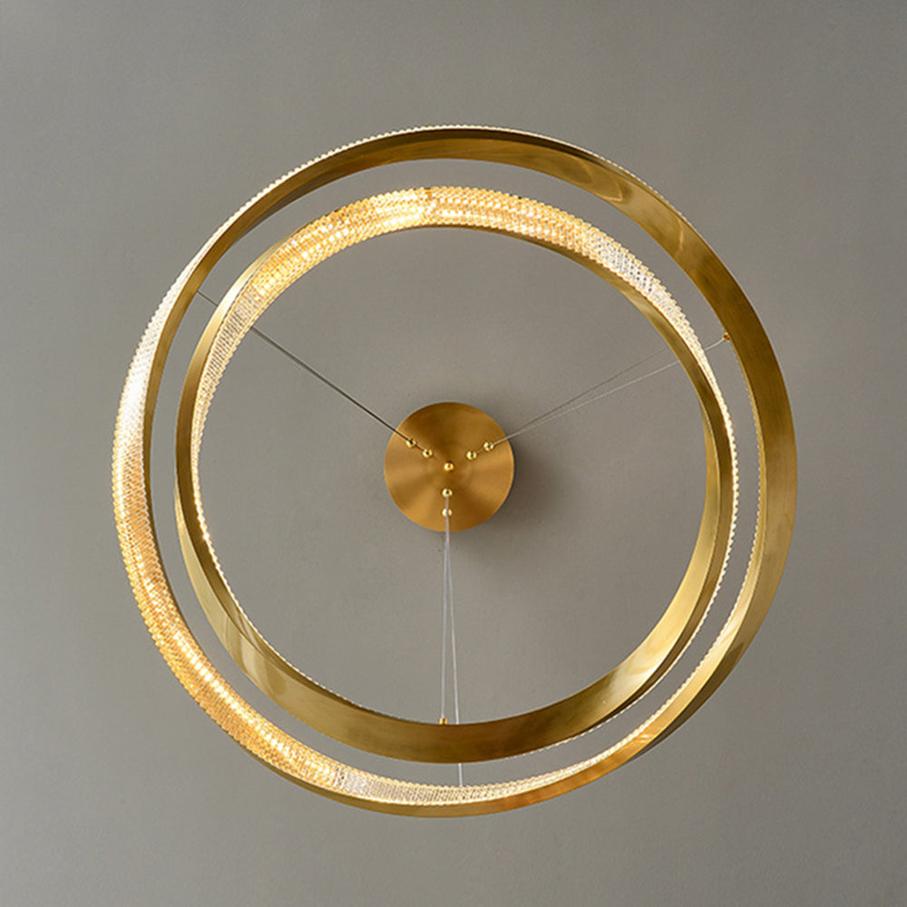 Gold Pendant Minimalist Light Spiral