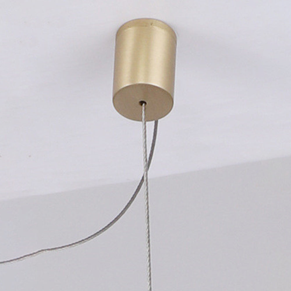 Golden Leaf Design Led Linear Pendant Light