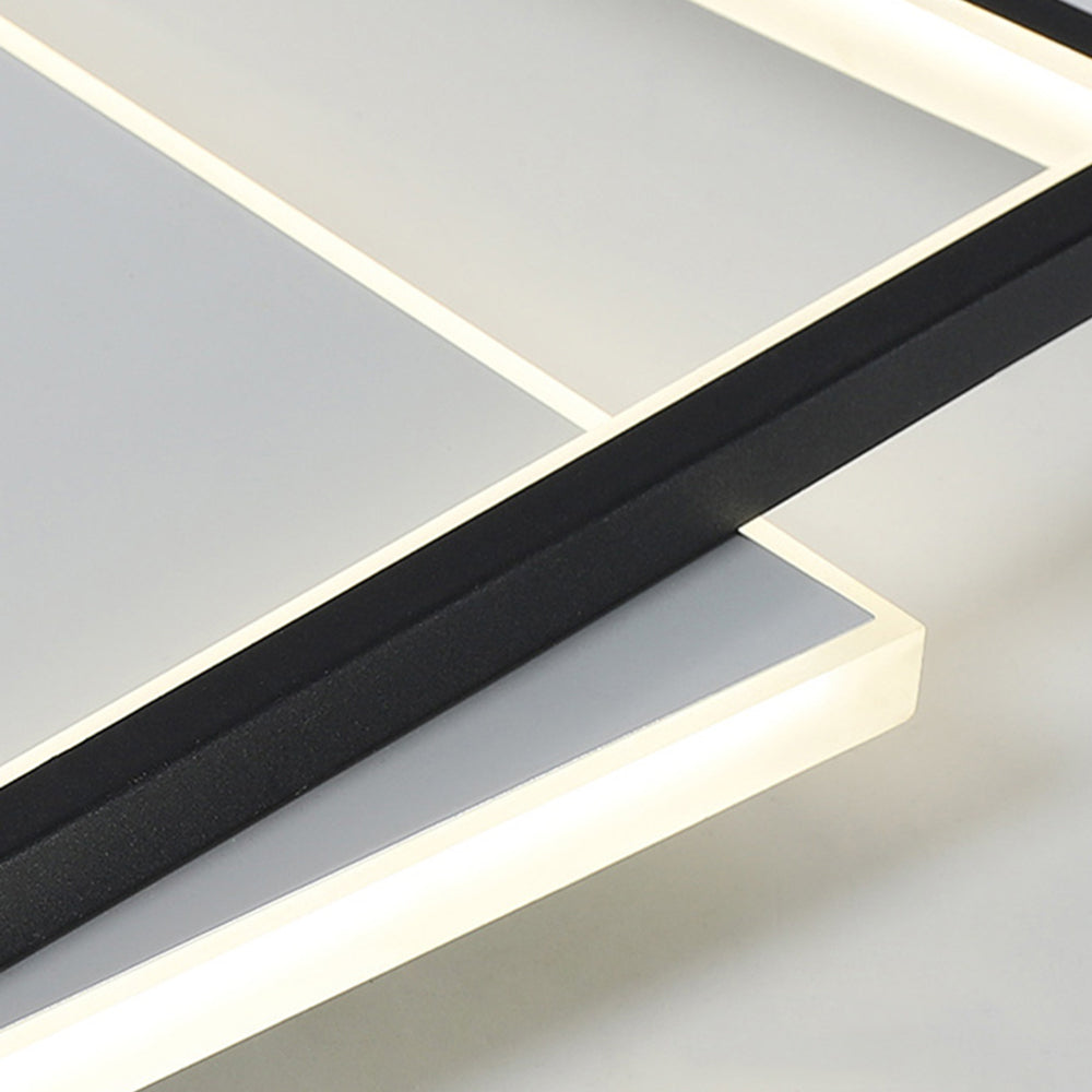 Square Or Round Black And White Premium Flush Mount Ceiling Light