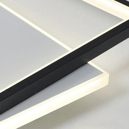 Square Or Round Black And White Premium Flush Mount Ceiling Light