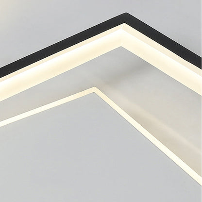 Square Or Round Black And White Premium Flush Mount Ceiling Light