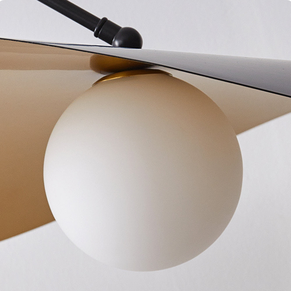 Black and Gold Minimalist Lotus Metal Pendant Light Arisha