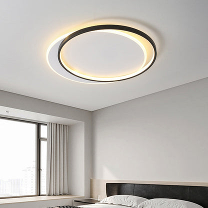 Square Or Round Black And White Premium Flush Mount Ceiling Light