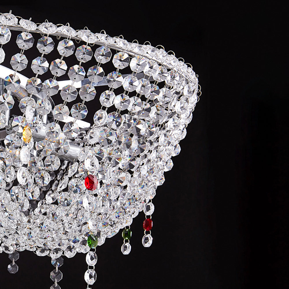 Pendant Light for Living Room Ambience Round Crystal Ring