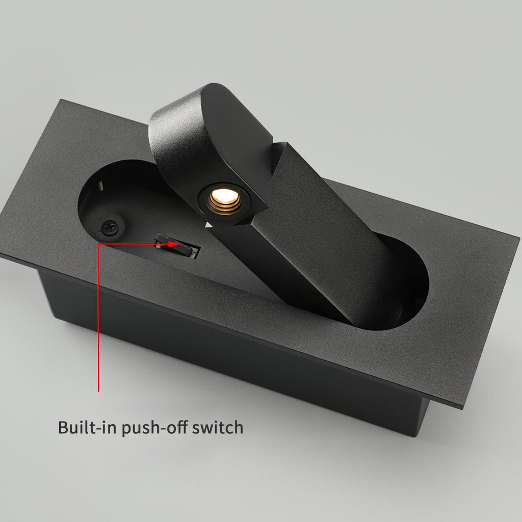 Matt Black Minimalist Adjustable LED Wall Light