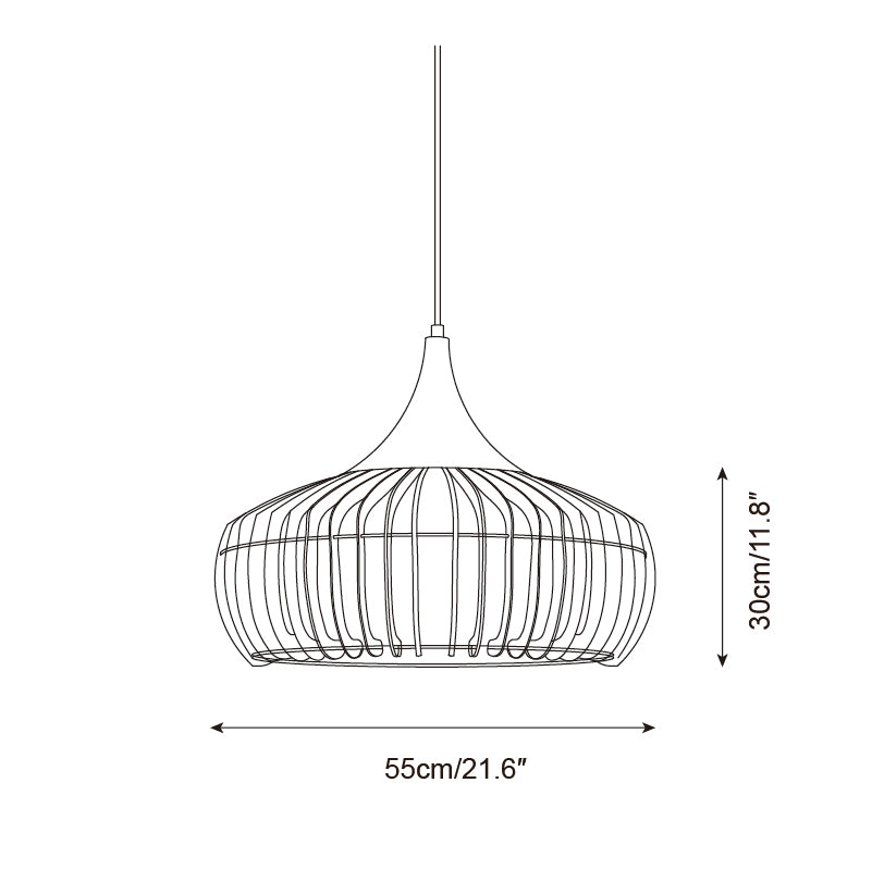Warm Ambience Bamboo Rattan Pendant Light