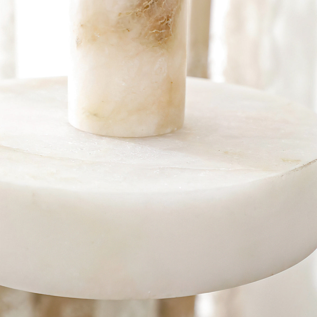 Warm Ambience Created by Alabaster Disc Orb Pendant Light