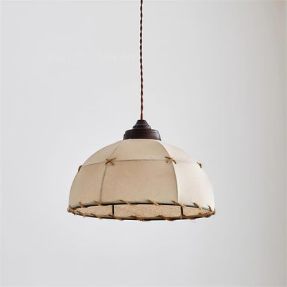 Fabric Dome Shade Pendant Light For Soft Glow