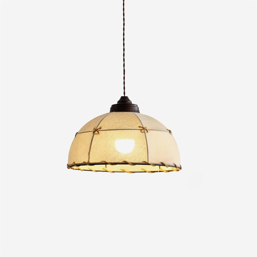 Fabric Dome Shade Pendant Light For Soft Glow
