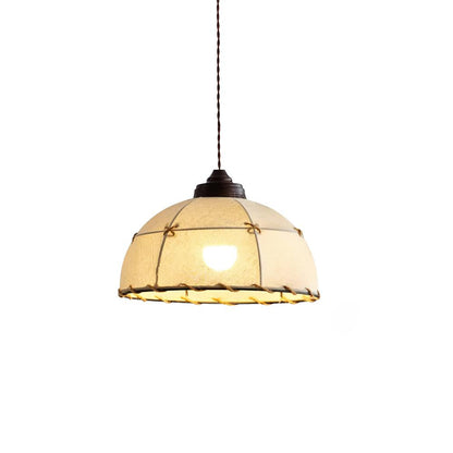 Fabric Dome Shade Pendant Light For Soft Glow