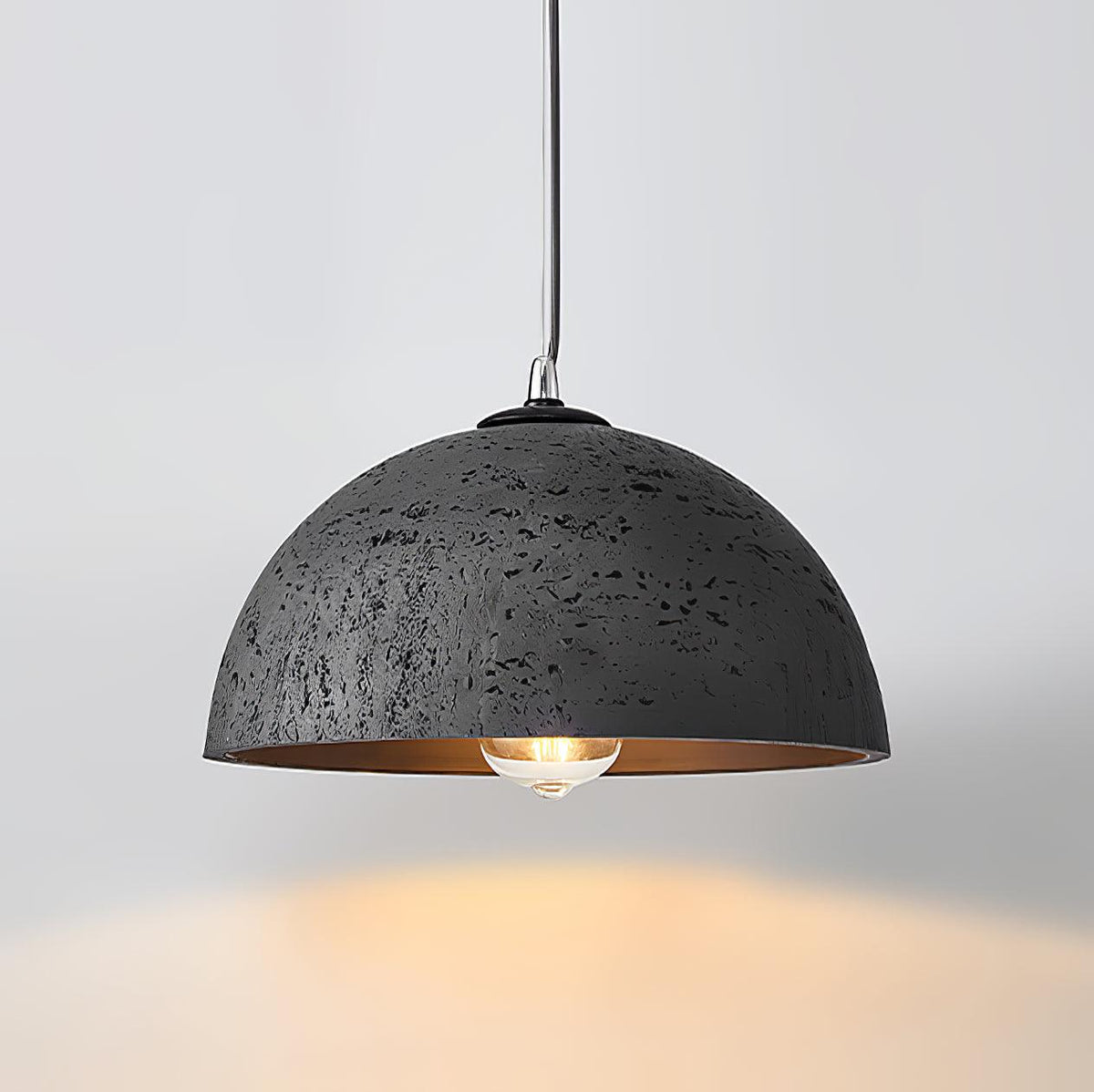 Dome Pendant Light for Kitchens and Dining with Stone Texture