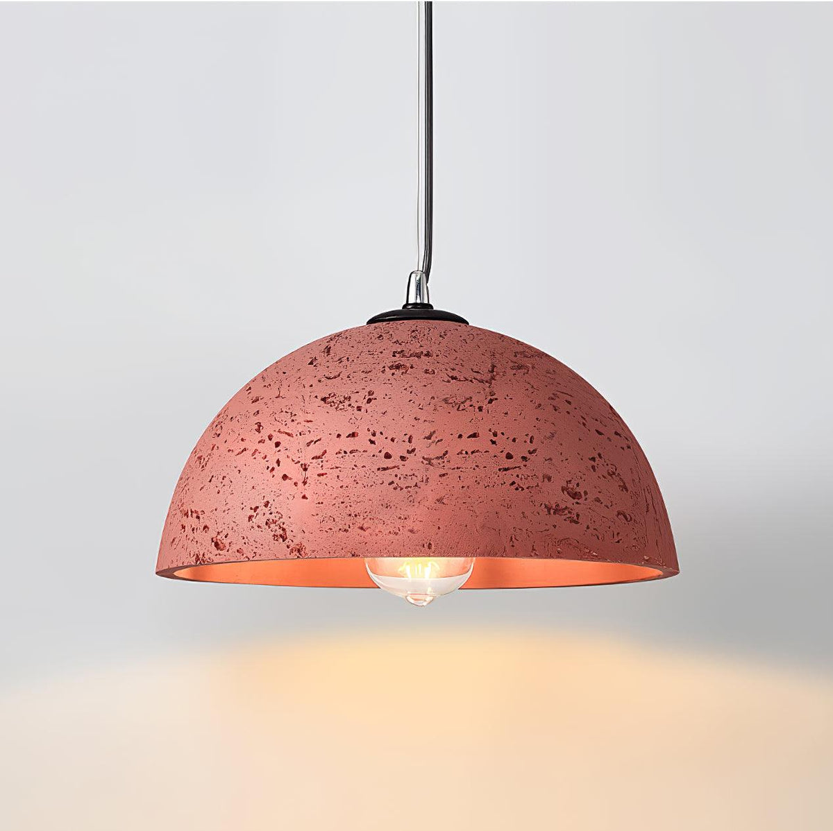 Dome Pendant Light for Kitchens and Dining with Stone Texture