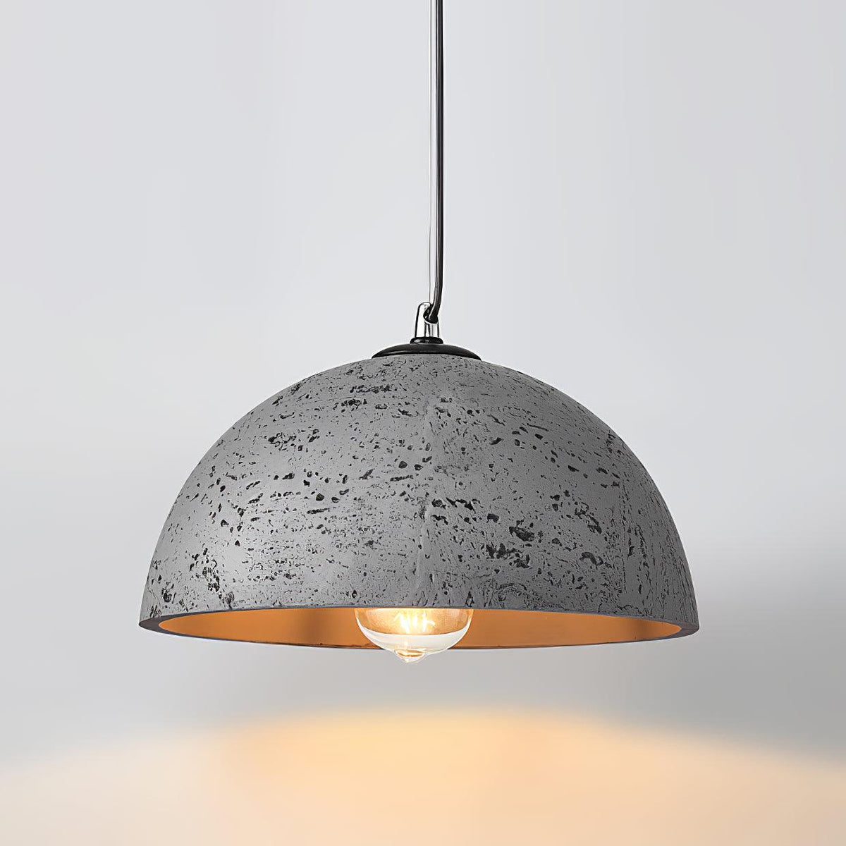 Dome Pendant Light for Kitchens and Dining with Stone Texture