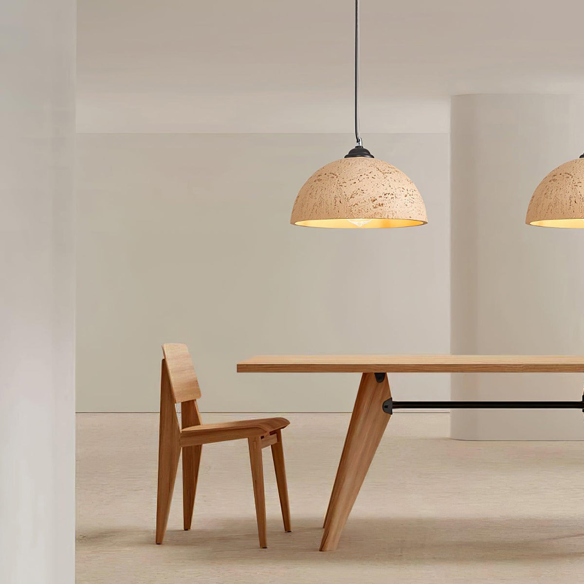 Dome Pendant Light for Kitchens and Dining with Stone Texture