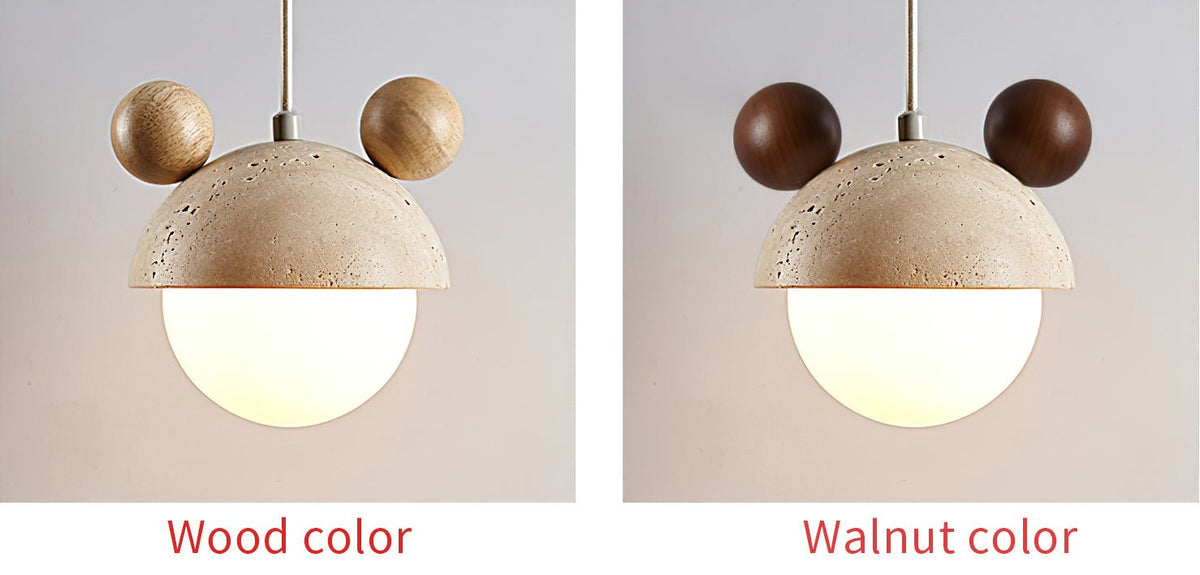 Warm Ambience Character Shaped Travertine Pendant Light