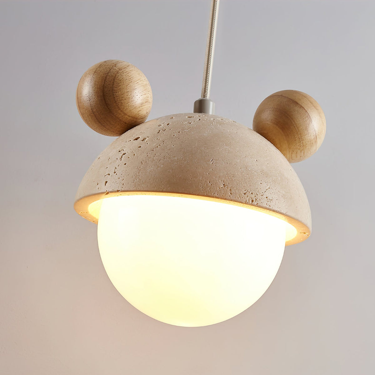 Warm Ambience Character Shaped Travertine Pendant Light