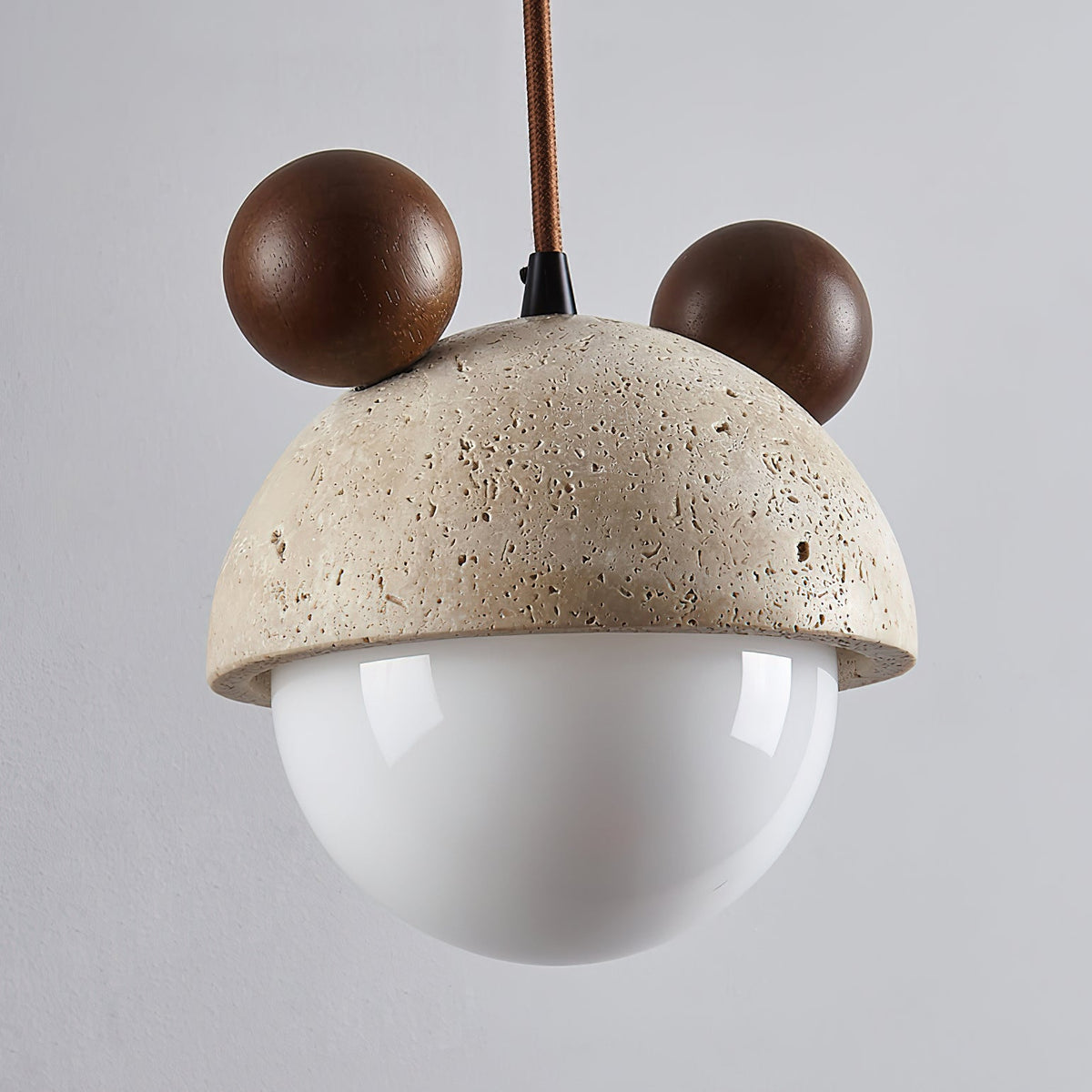 Warm Ambience Character Shaped Travertine Pendant Light