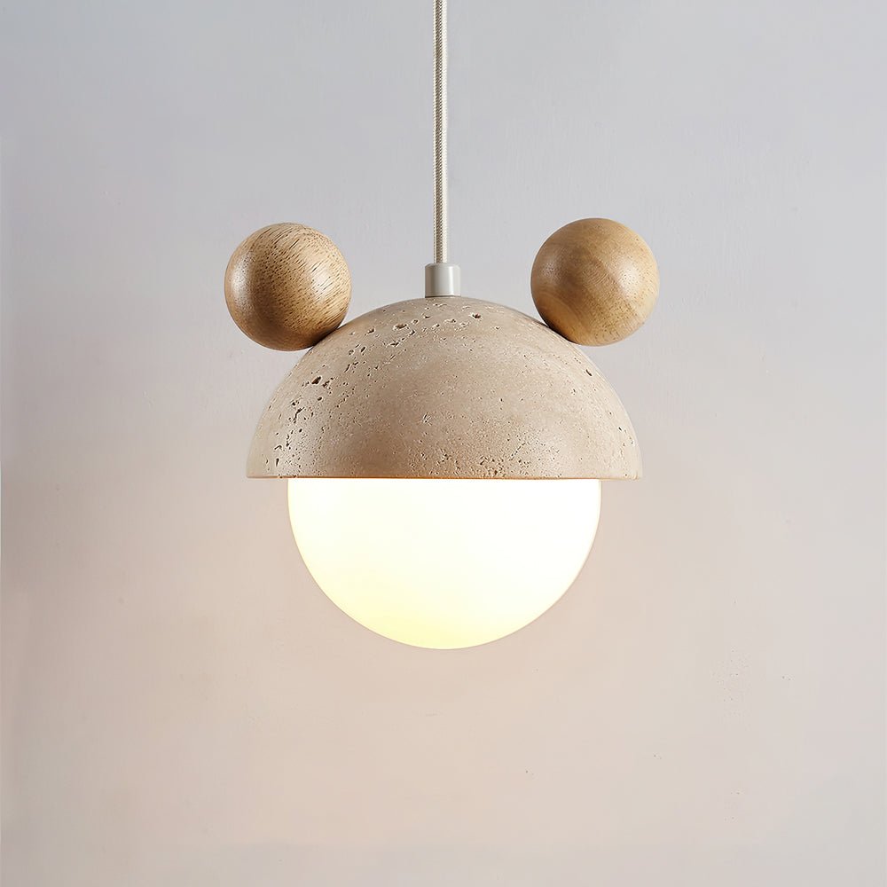 Warm Ambience Character Shaped Travertine Pendant Light