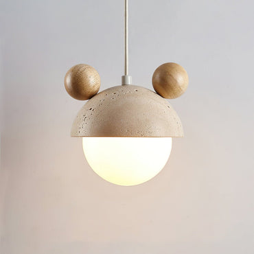 Warm Ambience Character Shaped Travertine Pendant Light
