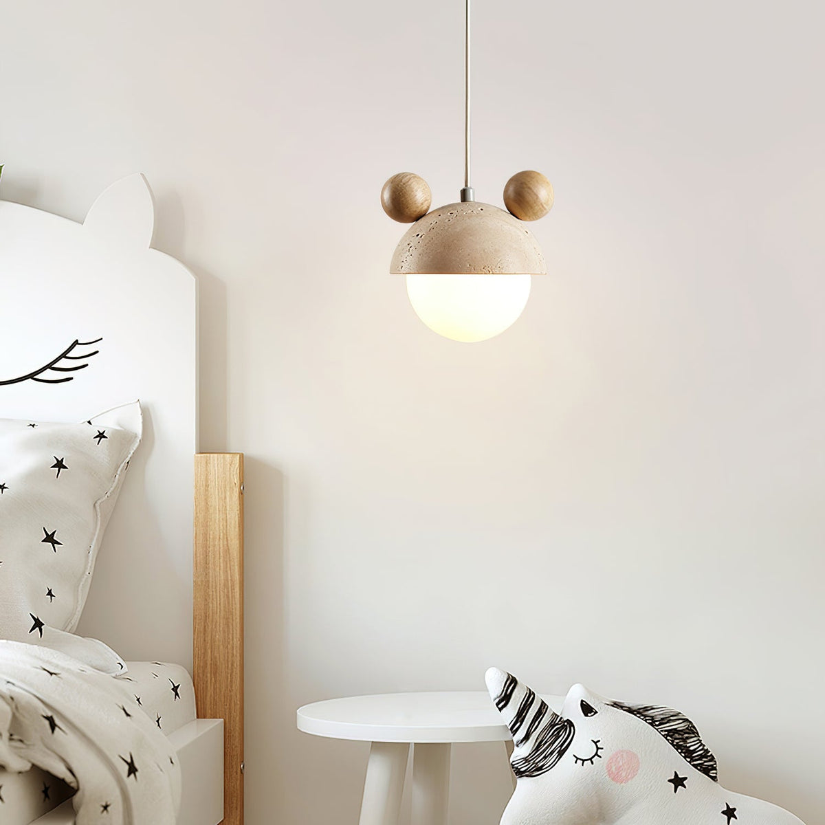 Warm Ambience Character Shaped Travertine Pendant Light