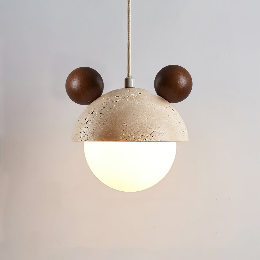 Warm Ambience Character Shaped Travertine Pendant Light